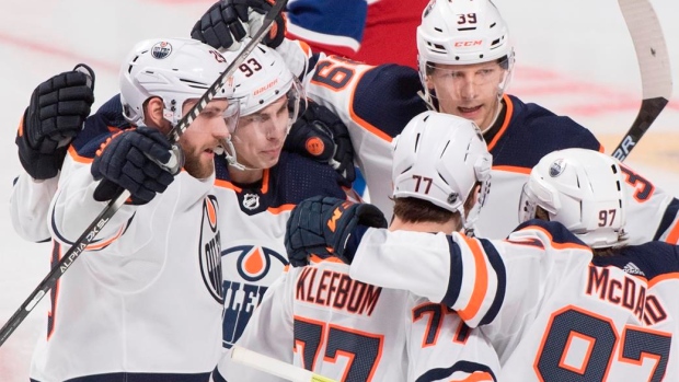 Edmonton Oilers celebrate