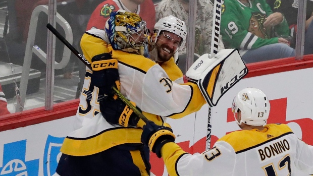 Pekka Rinne Roman Josi Nick Bonino, The Canadian Press Pekka Rinne Roman Josi Nick Bonino
