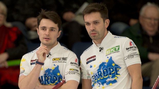 Peter de Cruz and Benoit Schwarz, Curling Canada Peter de Cruz and Benoit Schwarz