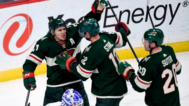 Zach Paries Eric Staal Ryan Suter, The Canadian Press Zach Paries Eric Staal Ryan Suter