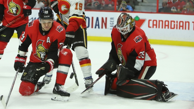 Marcus Hogberg S 40 Saves Lift Ottawa Senators Past Calgary Flames Tsn Ca