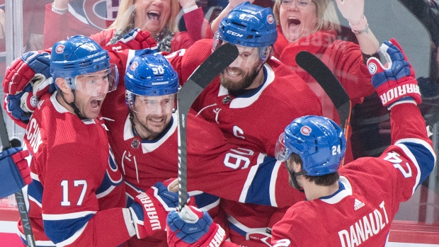 Montreal Canadiens celebrate, The Canadian Press Montreal Canadiens celebrate