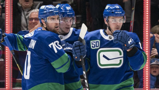 Tanner Pearson, Jake Virtanen, Adam Gaudette Tanner Pearson, Jake Virtanen, Adam Gaudette