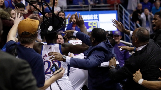 Kansas-Kansas State brawl, The Canadian Press Kansas-Kansas State brawl