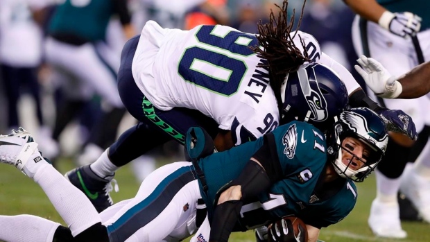 Jadeveon Clowney, Carson Wentz , The Canadian Press Jadeveon Clowney, Carson Wentz