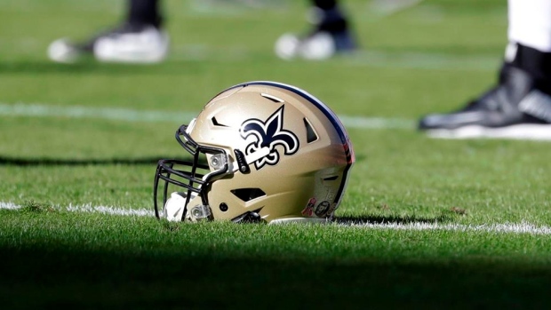 New Orleans Saints helmet, The Canadian Press New Orleans Saints helmet