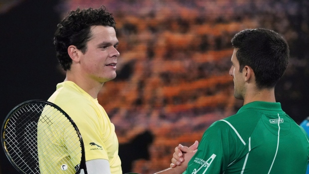 Milos Raonic falls to Novak Djokovic in straight sets at