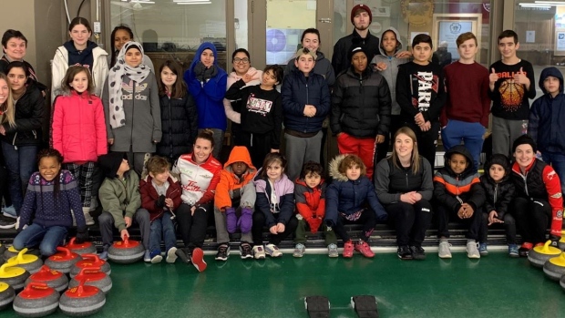 Learn-to-curling session in Winnipeg