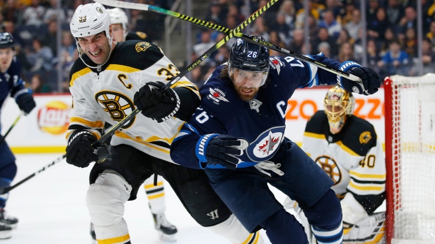 Blake Wheeler Zdeno Chara , The Canadian Press Blake Wheeler Zdeno Chara