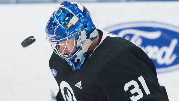 Leafs goaltender Frederik Andersen , The Canadian Press Leafs goaltender Frederik Andersen