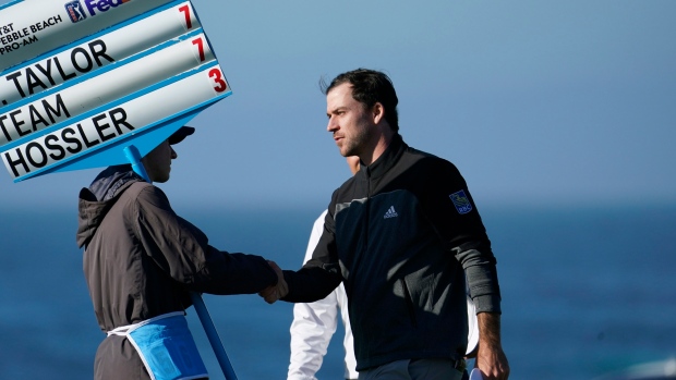 Nick Taylor leads the AT&T Pebble Beach Pro-Am after Thursday's opening round., The Canadian Press Nick Taylor leads the AT&T Pebble Beach Pro-Am after Thursday's opening round.