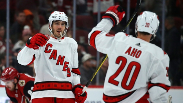 Sebastian Aho and Trevor van Riemsdyk, The Canadian Press Sebastian Aho and Trevor van Riemsdyk