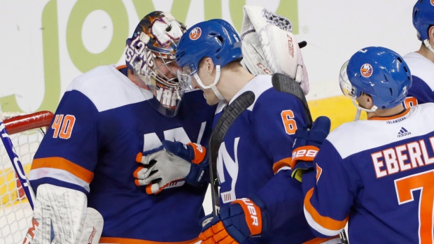 New York Islanders celebrate
