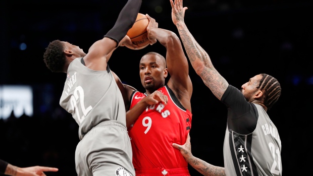 Caris LaVert, Wilson Chandler and Serge Ibaka