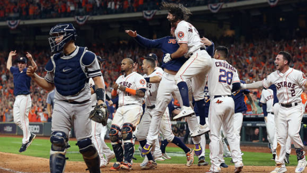 Sanchez walks off after Astros win Game 6 of the 2019 ALCS