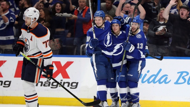Tampa Bay Lightning celebrate, The Canadian Press Tampa Bay Lightning celebrate