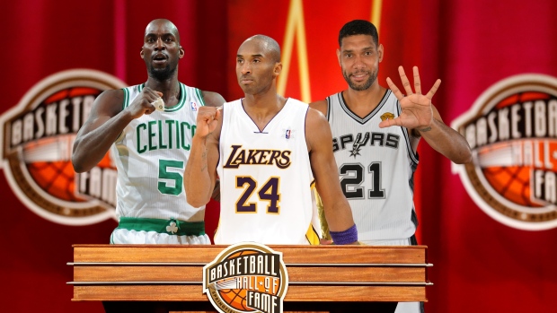 Kobe Bryant, Kevin Garnett and Tim Duncan, TSN Kobe Bryant, Kevin Garnett and Tim Duncan