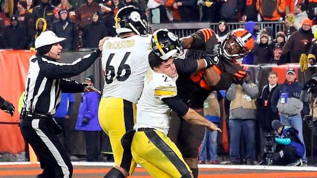 Mason Rudolph Myles Garrett , The Canadian Press Mason Rudolph Myles Garrett