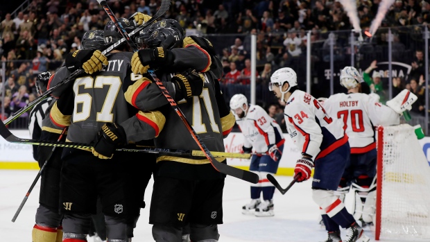 Vegas Golden Knights celebrate, The Canadian Press Vegas Golden Knights celebrate