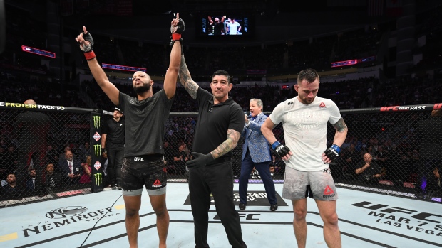 Trevin Giles announced as winner over James Krause, Josh Hedges/Zuffa LLC via Getty Images Trevin Giles announced as winner over James Krause