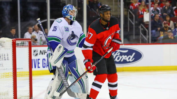 Wayne Simmonds and Thatcher Demko, Getty Images Wayne Simmonds and Thatcher Demko