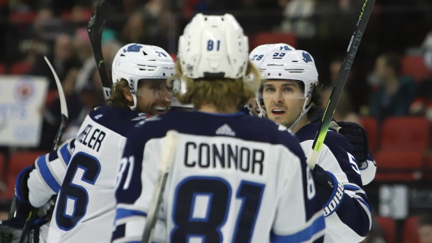 Winnipeg Jets celebrate