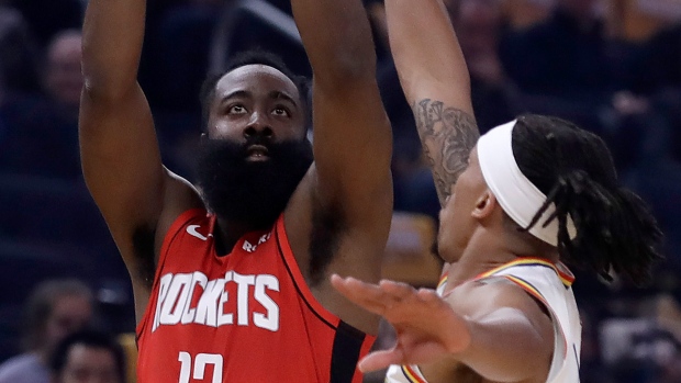 James Harden Houston Rockets roll to rout of young Golden State