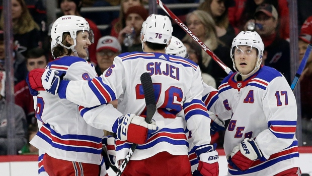New York Rangers celebrate, The Canadian Press New York Rangers celebrate