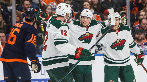Eric Staal Kevin Fiala Jared Spurgeon, The Canadian Press Eric Staal Kevin Fiala Jared Spurgeon