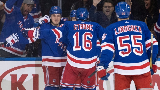 New York Rangers celebrate, The Canadian Press New York Rangers celebrate