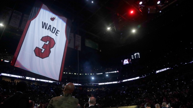Dwyane Wade jersey retirement, The Canadian Press Dwyane Wade jersey retirement