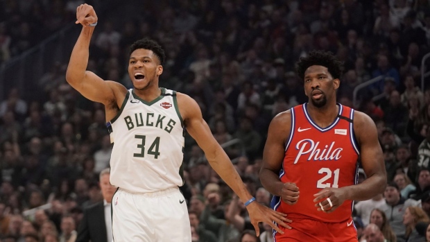 Giannis Antetokounmpo, Joel Embiid , The Canadian Press Giannis Antetokounmpo, Joel Embiid