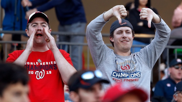 Washington Nationals fans boo as Houston Astros players, The Canadian Press Washington Nationals fans boo as Houston Astros players