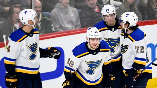 St. Louis Blues celebrate