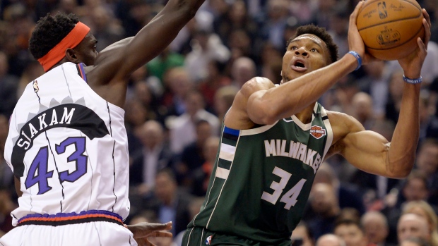 Pascal Siakam, Giannis Antetokounmpo, The Canadian Press Pascal Siakam, Giannis Antetokounmpo