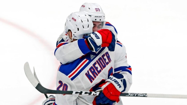 Mika Zibanejad (93) and Chris Kreider (20), The Canadian Press Mika Zibanejad (93) and Chris Kreider (20)