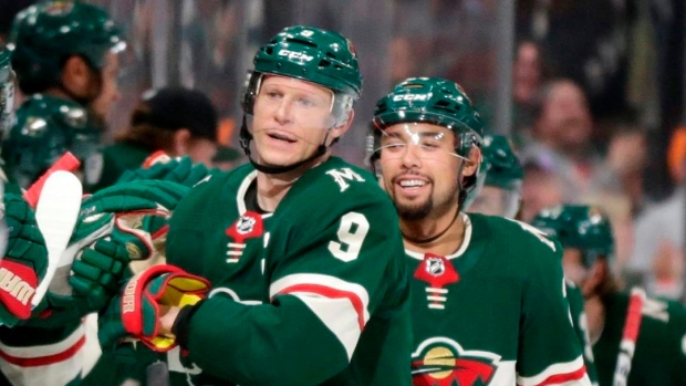 Minnesota Wild celebrate, The Canadian Press Minnesota Wild celebrate