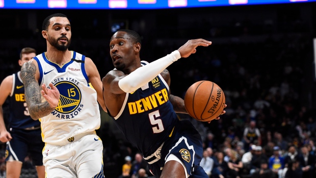 Mychal Mulder (15) and Will Barton (5)