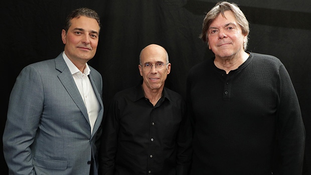 Mirko Bibic, Jeffrey Katzenberg and Randy Lennox