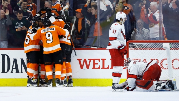 Carolina Hurricanes Philadelphia Flyers, The Canadian Press Carolina Hurricanes Philadelphia Flyers
