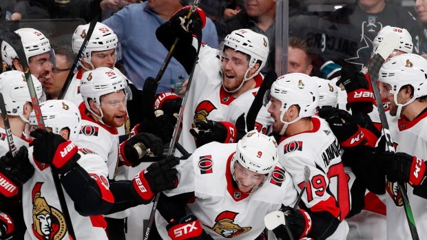 Chris Tierney Ottawa Senators Celebrate