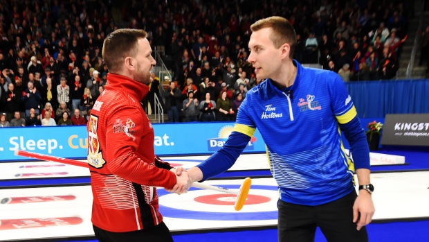 Brad Gushue and Brendan Bottcher 