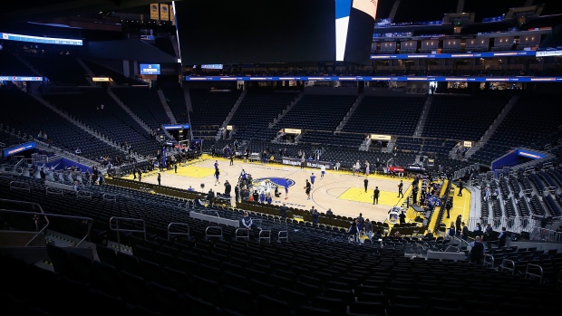 Empty Chase Center, Getty Images Empty Chase Center