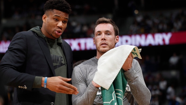 Giannis Antetokounmpo and Pat Connaughton, The Canadian Press Giannis Antetokounmpo and Pat Connaughton
