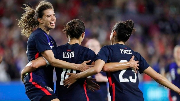 Tobin Heath Carli Lloyd Christen Press