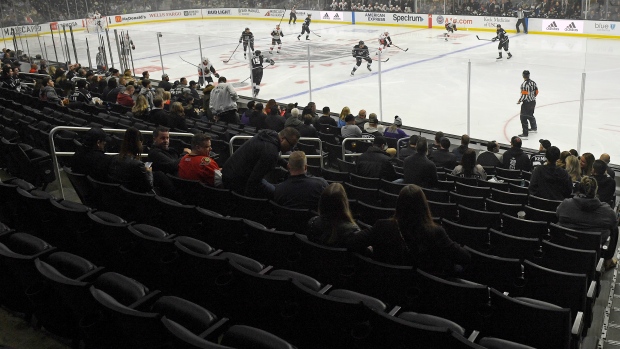 COVID-19 empty seats at STAPLES Center