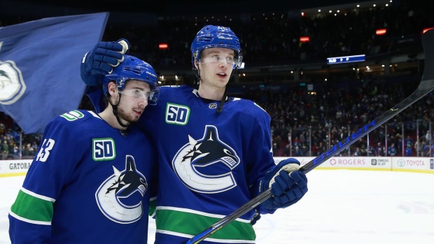 Quinn Hughes Elias Pettersson