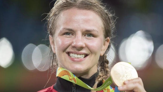 Olympic champion wrestler Erica Wiebe, The Canadian Press Olympic champion wrestler Erica Wiebe