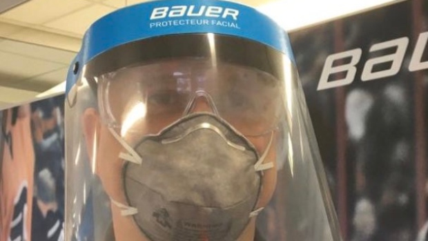 Bauer facial protection, Bauer via Twitter Bauer facial protection