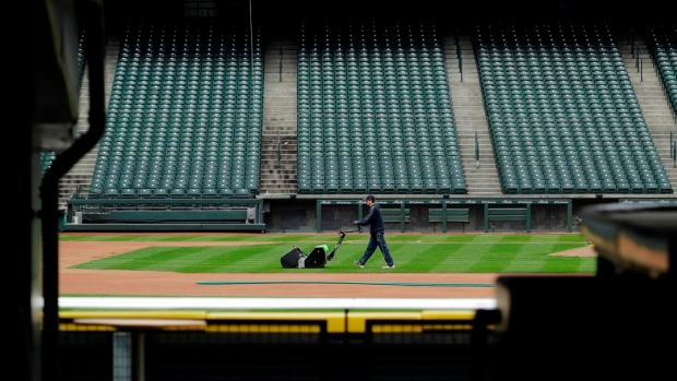 Empty MLB park, The Canadian Press Empty MLB park